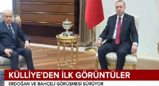 Cumhurbaşkanı Erdoğan ve Bahçeli görüşmesinden ilk görüntüler