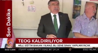 Milli Eğitim Bakanı Yılmaz: Bu sene TEOG sınavı yapılmayacak