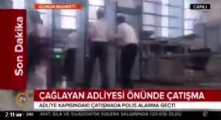 Çağlayan Adliyesi'nde çatışma çıktı 1 kişi yaralandı polis 7 kişiyi gözaltına aldı