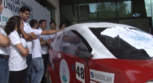 Öğrencilerin ürettiği elektrikli araç 1 liraya 100 kilometre yol kat ediyor