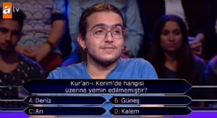 1 milyonluk soru Kur'an-ı Kerim'den geldi