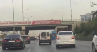 D-100´de makas atarak ilerleyen trafik magandası yakalandı