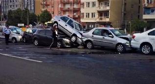 Tekirdağ’da 7 araç birbirine girdi