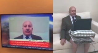 Ürdünlü siyasi analistin canlı bağlantıda kıyafet hilesi