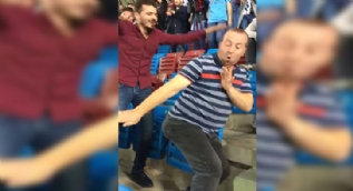 Trabzonspor gol atınca çılgınca dans etti
