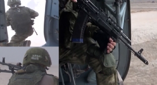 Rus askerleri üsse böyle girdi! İşte o anlar...