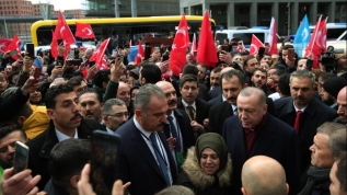 Başkan Erdoğan'a gurbetçilerden coşkulu karşılama