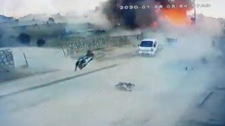 Azez’deki bombalı saldırı kamerada