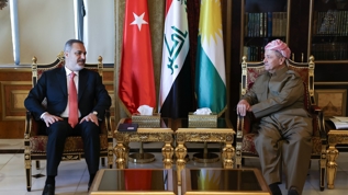 D��i�leri Bakan� Fidan, KDP Ba�kan� Barzani ile bir araya geldi