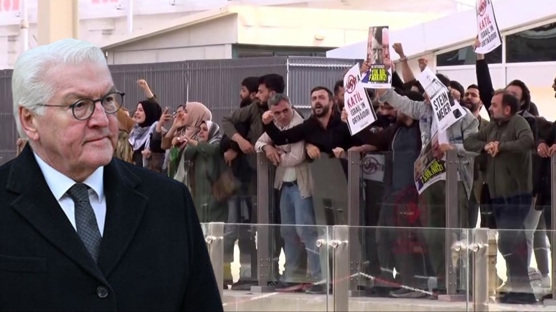 Almanya Cumhurbakan Steinmeier'e, stanbul'da 'srail' protestosu 