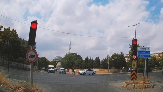 Yrekleri aza getiren kaza kamerada