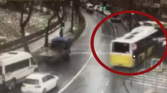 Esenler'de ortal�k sava� alan�na d�nd�: �ETT otob�s� otoparka dald�