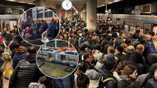 Esenler'de metro raydan ��kt�: Yolcular tahliye edildi