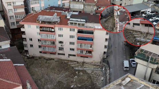 �n�aat kaz�s� faciaya sebep oluyordu! �stanbul'da temeli kayan binaya acil tahliye
