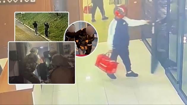 Kurye k�l���yla soygun yapt�lar! Silahl� �ete film gibi operasyonla enselendi