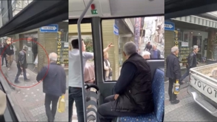 Trafikte 'baltal�' maganda pani�i! Yolcular can havliyle kaydetti